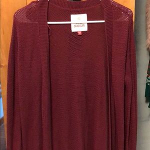 Cardigan sweater.
